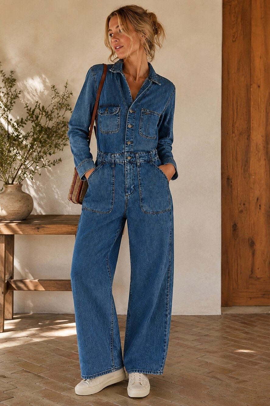 Universal Thread Womens 2 Denim Jumpsuit Utility Coveralls Wide Leg NWT Blue